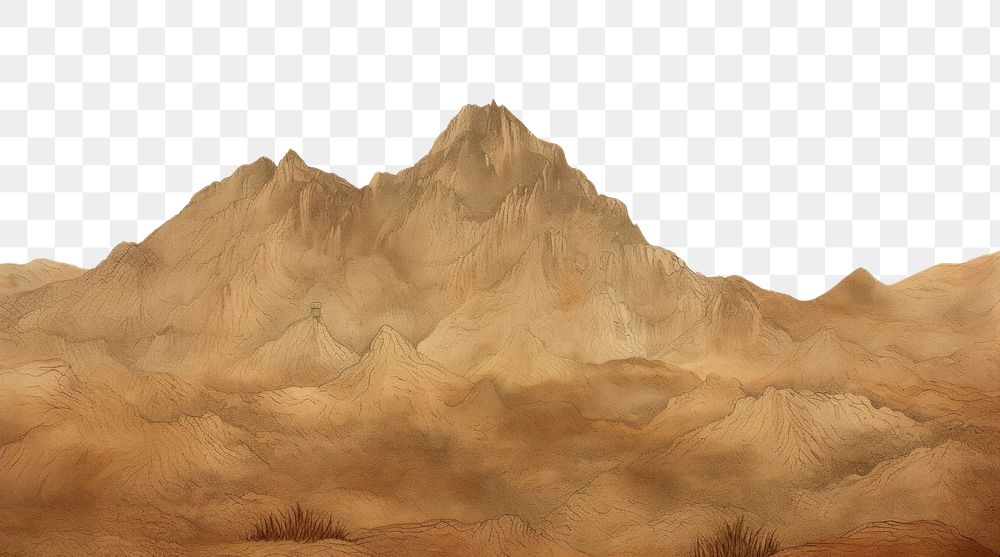 PNG Illustration of fmountain painting backgrounds landscape.