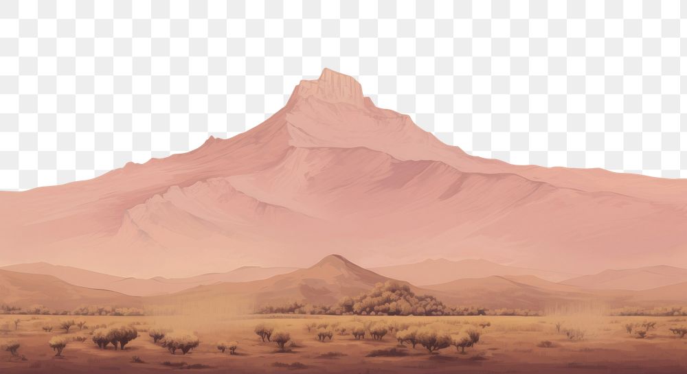 PNG Illustration of fmountain landscape nature desert.