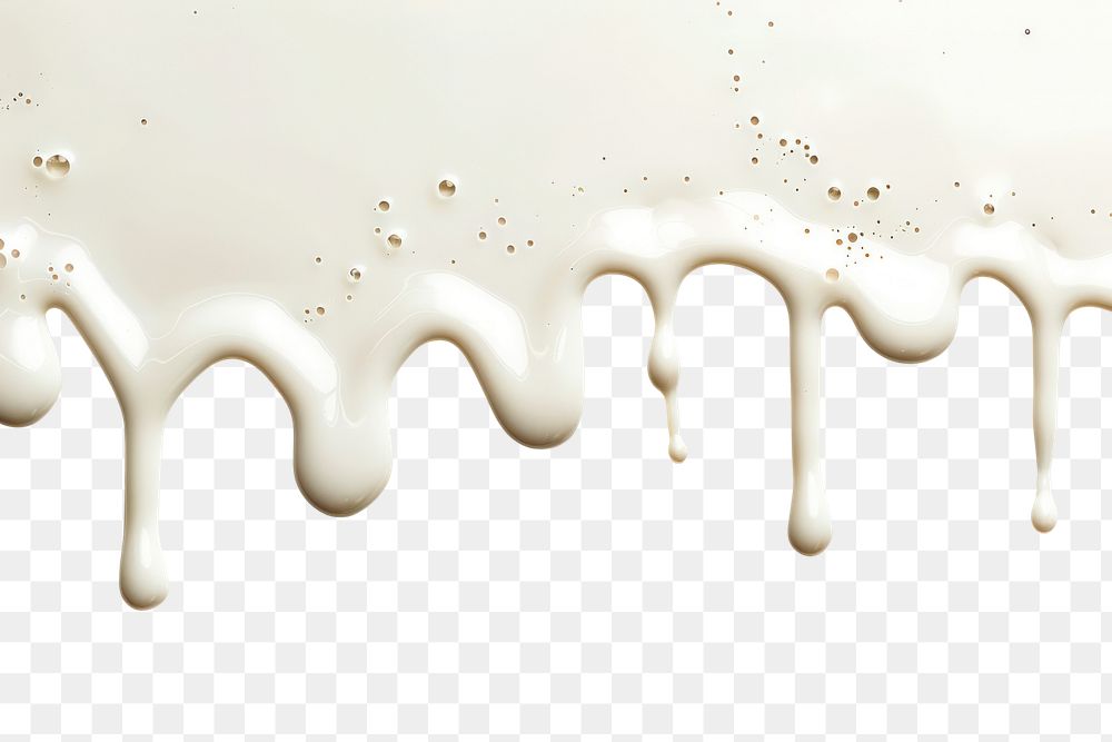 PNG  Milk drip melted backgrounds white background splattered