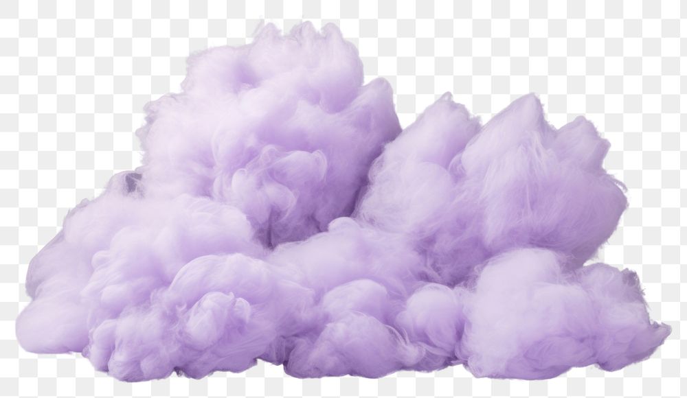 PNG Fluffy clouds purple fragility lavender.