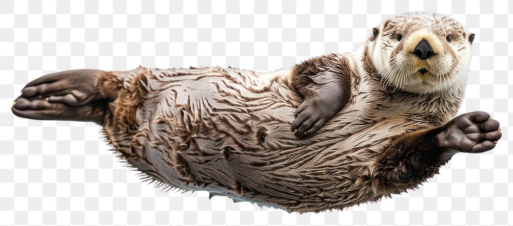 PNG Sea otter wildlife animal mammal.