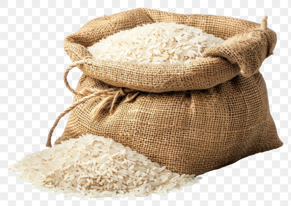PNG  Rice sack bag white background