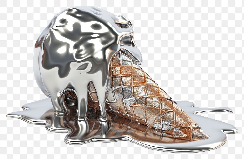 PNG Ice cream cone dessert metal white background.