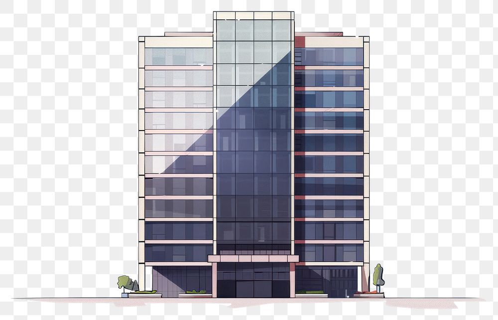 PNG Office building architecture city white background.