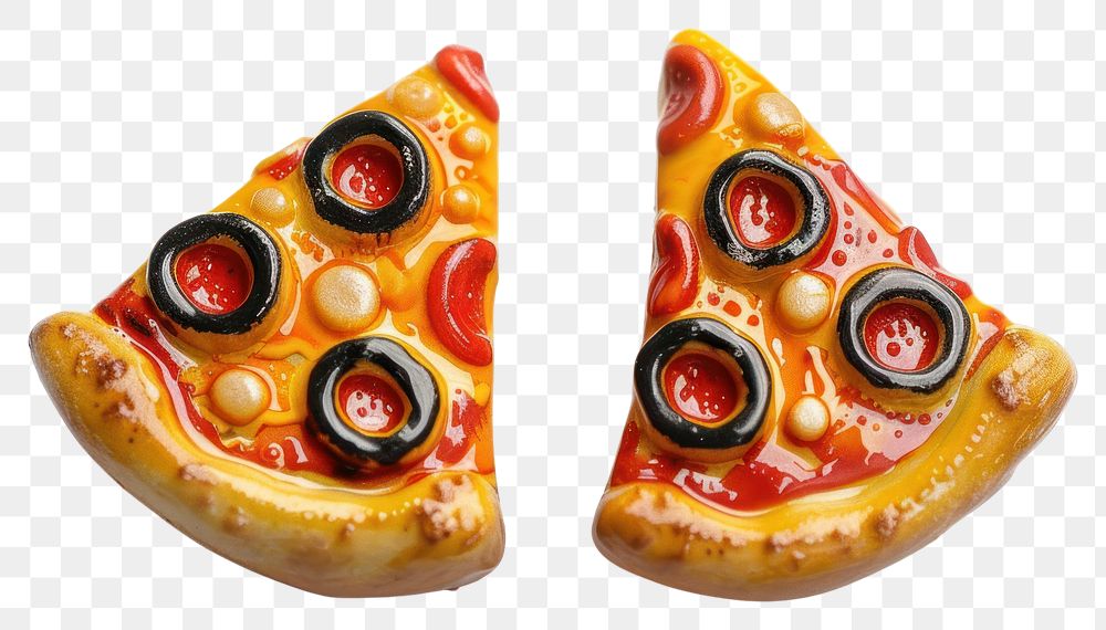 PNG Pizza earrings food white background pepperoni.