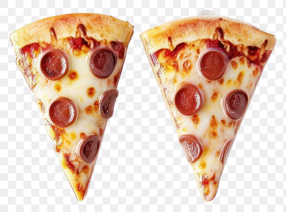 PNG Pizza earrings food white background pepperoni.