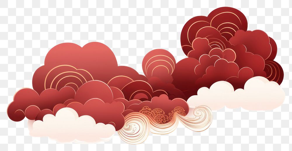 PNG Chinese cloud backgrounds pattern maroon.