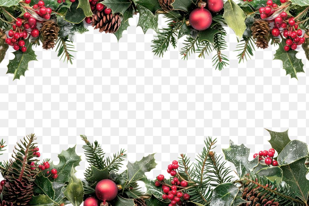 PNG  Christmas dinner border backgrounds outdoors plant.