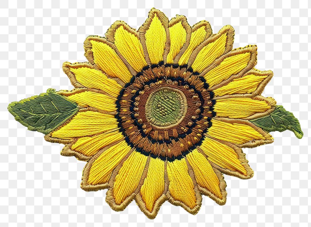 PNG Ribbon sunflower pattern yellow.