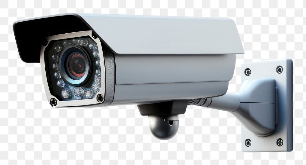 PNG Photo of a CCTV security white background surveillance.