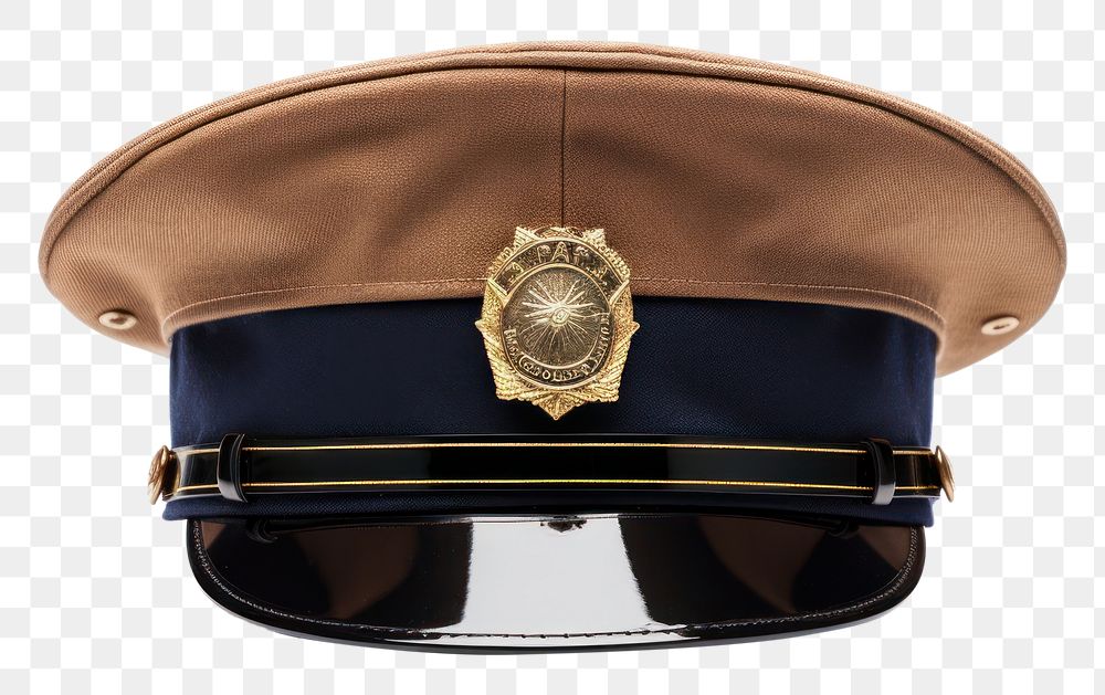 PNG Photo of a generic police cap white background accessories sunglasses.