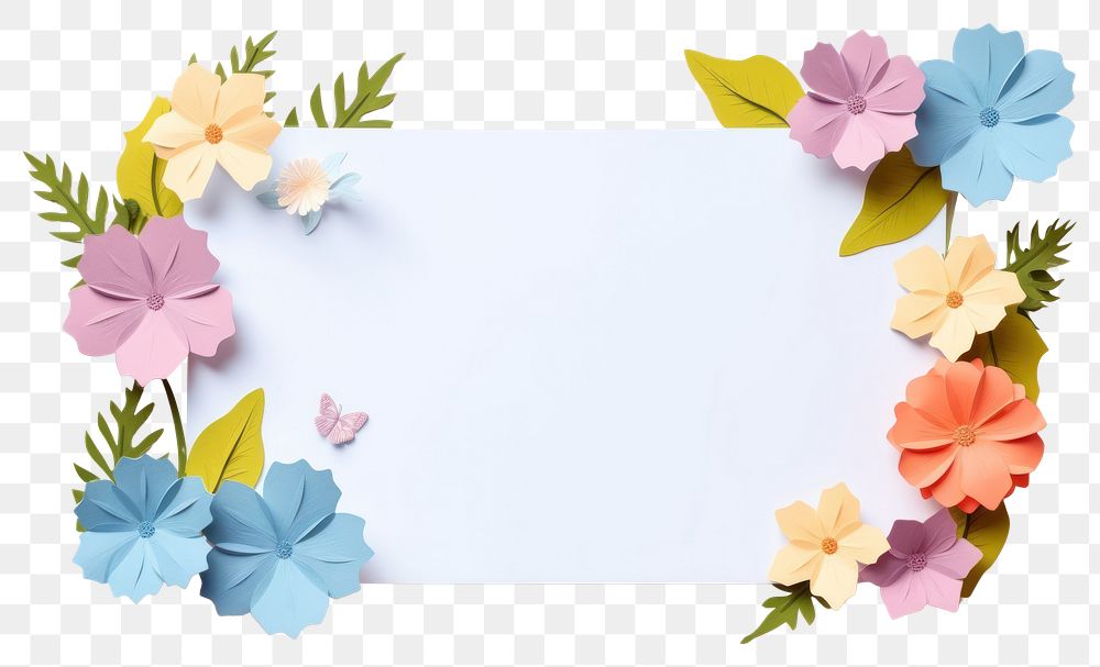 PNG Postcard for writing paper flower art.