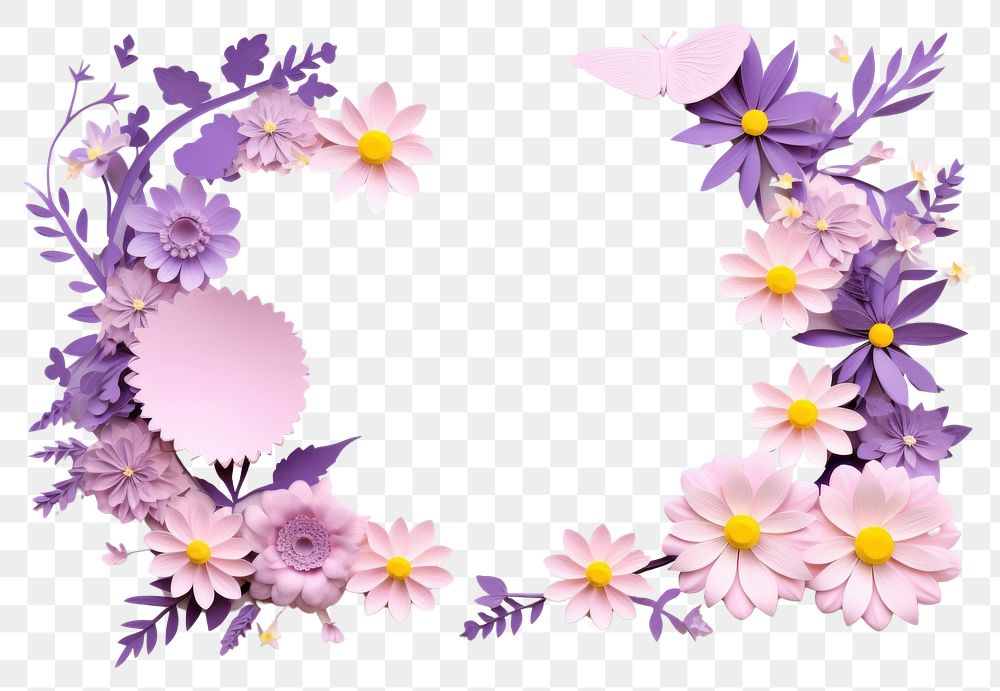 PNG Flower lavender purple yellow.