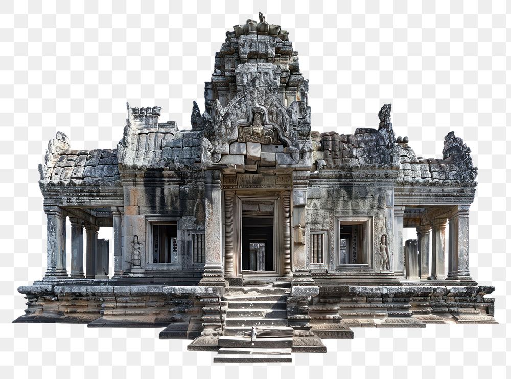 PNG Photo of temple landmark white background spirituality.