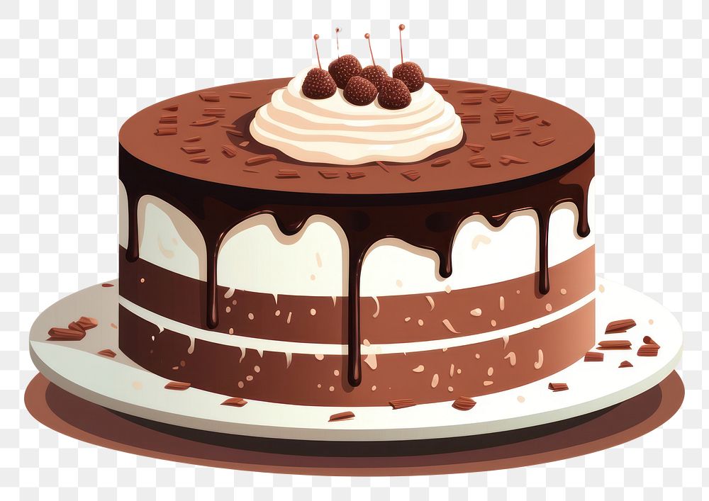PNG Chocolate cake chocolate dessert cream.