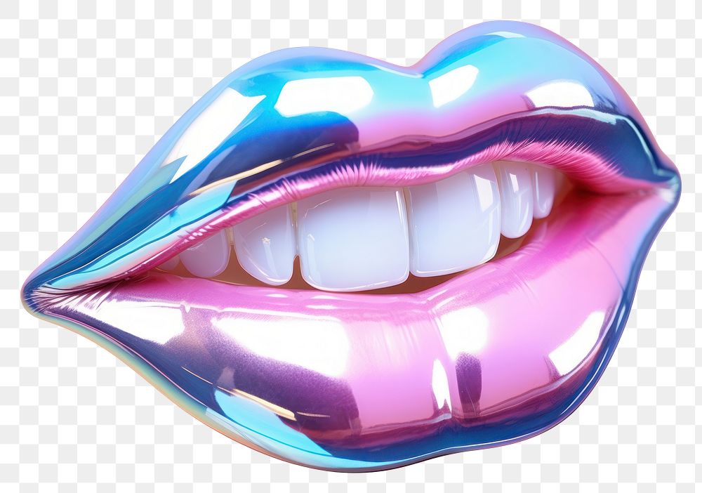 PNG Lipstick teeth white background cosmetics.
