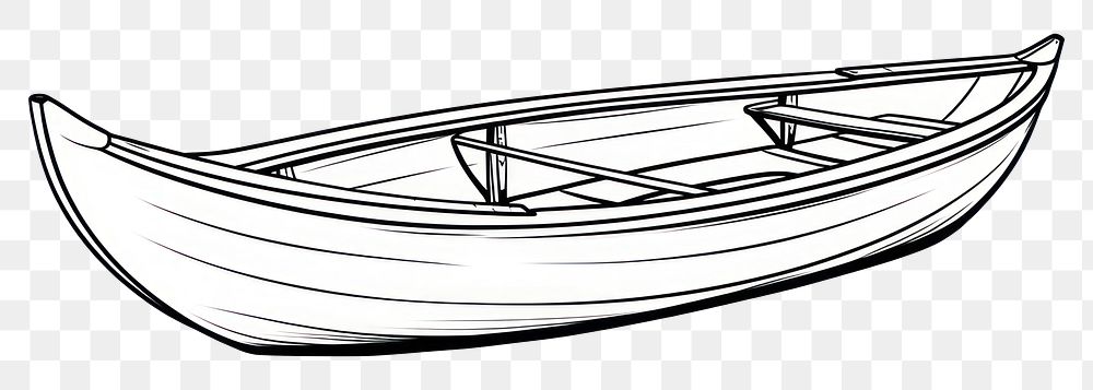PNG Canoe boat watercraft vehicle rowboat.