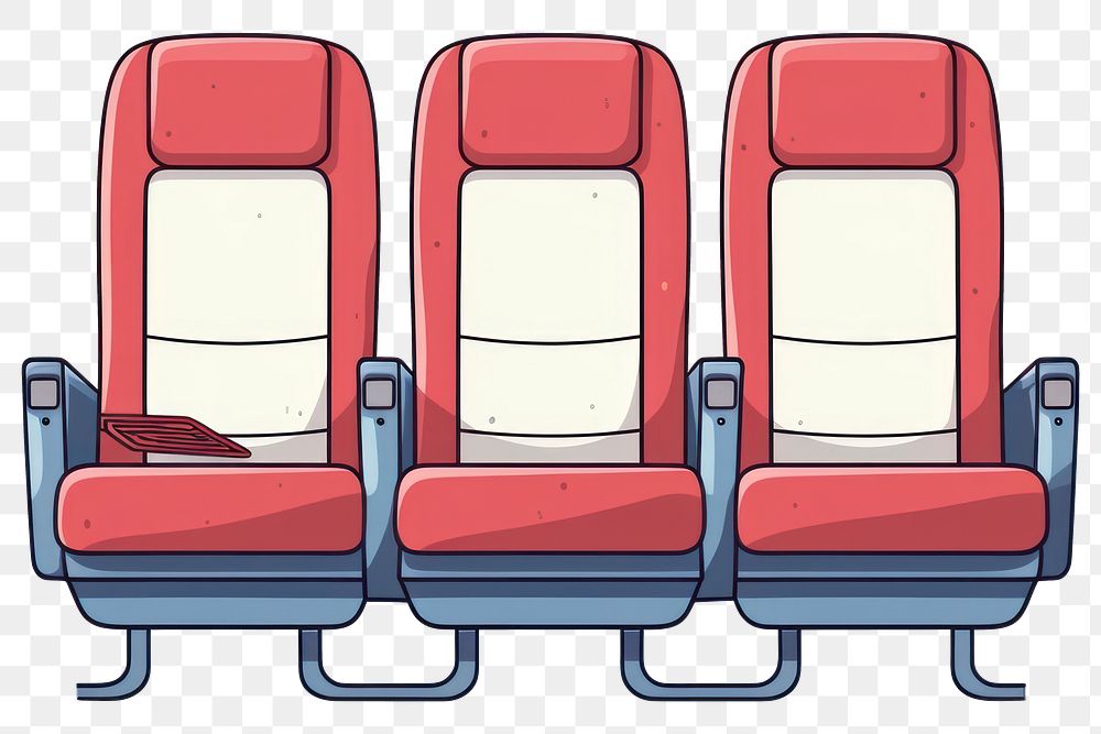 PNG Airplane seat chair white background furniture.