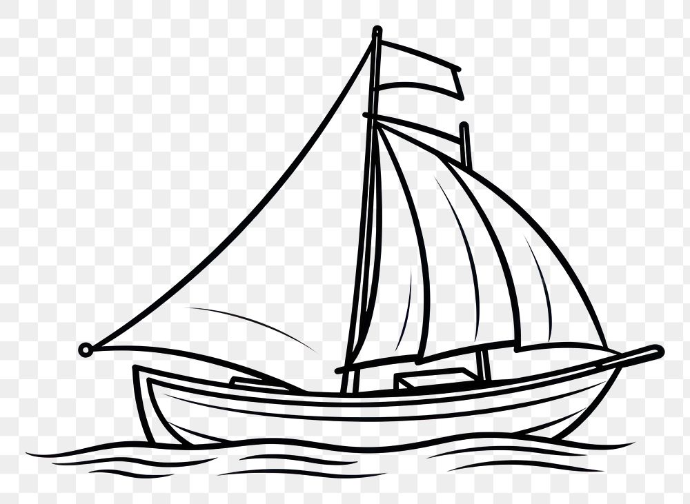 PNG Boat sailboat vehicle drawing.