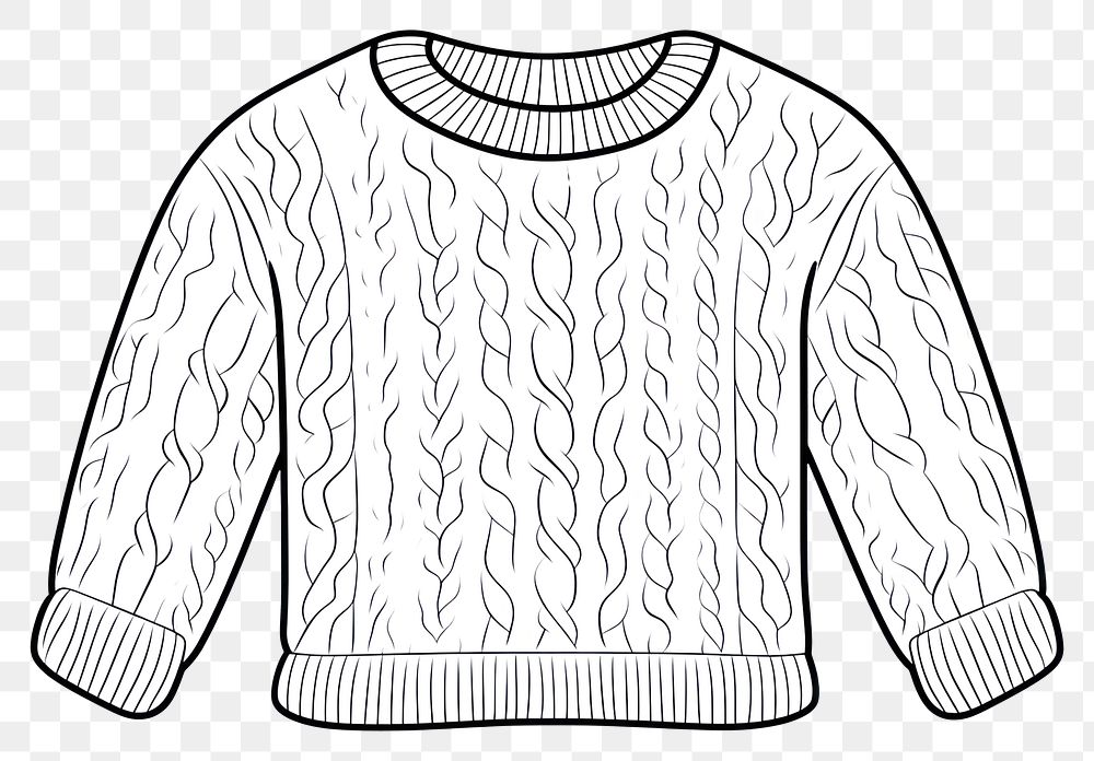 PNG Knitting sweater sleeve line white background.