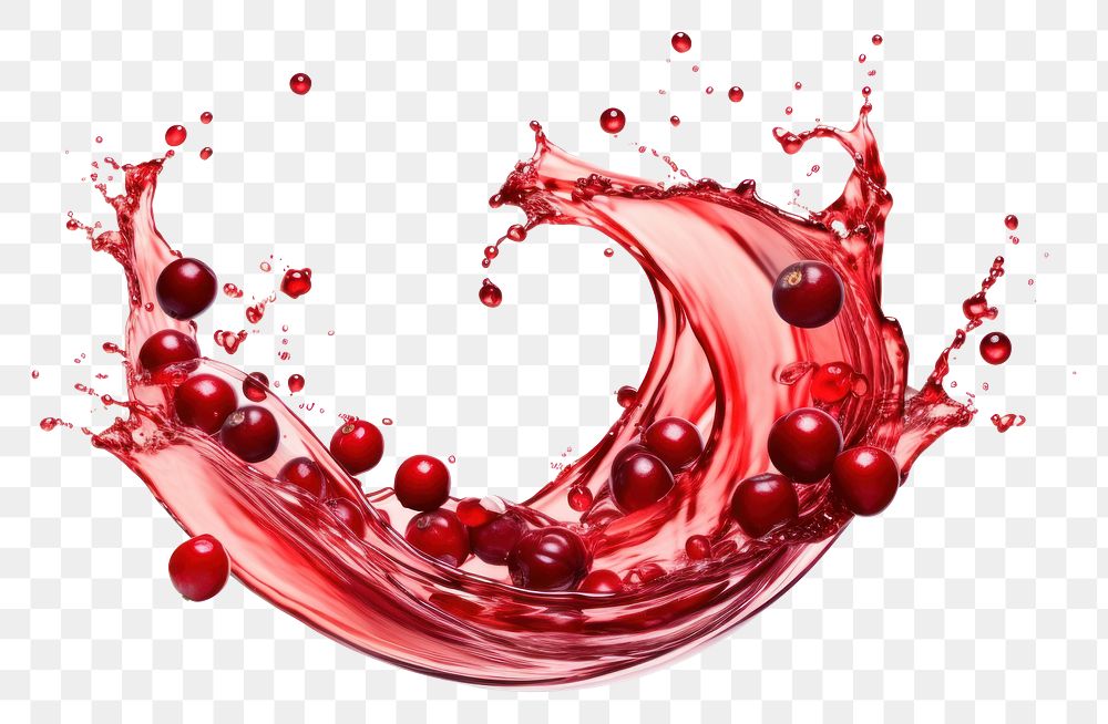 PNG Cranberry juice splashing drop red