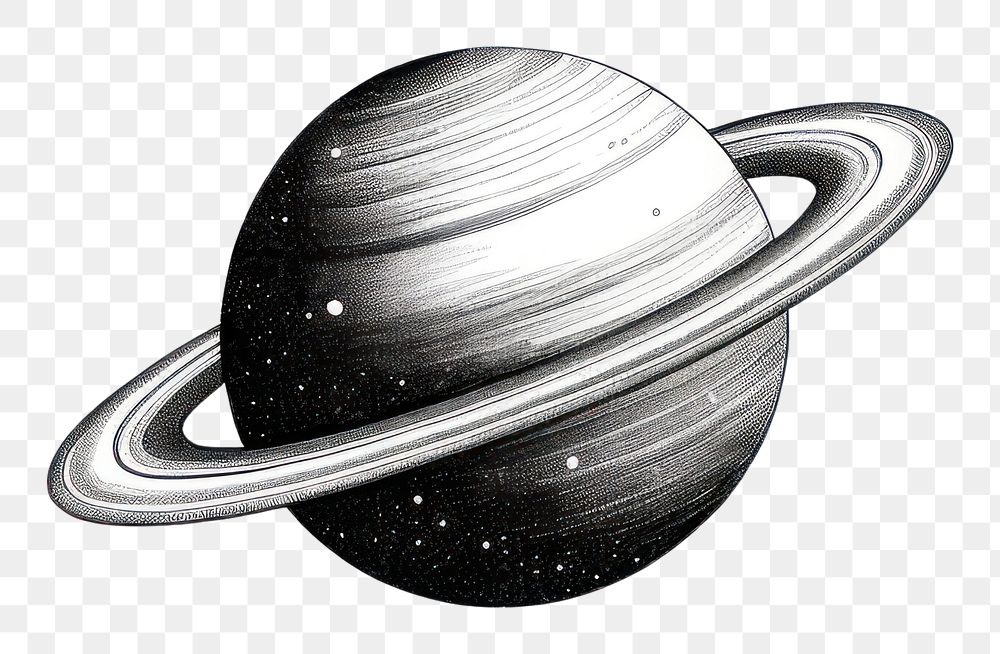 PNG Celestial saturn planet space white background.