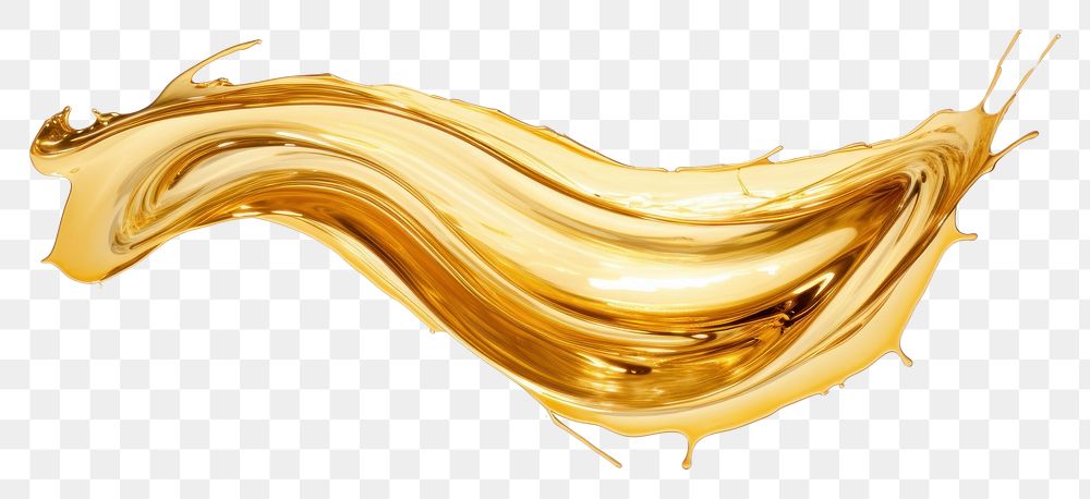 PNG Gold Oil wave white background splattered abstract.