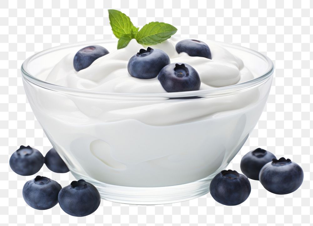 PNG Yoghurt blueberry dessert fruit cream.
