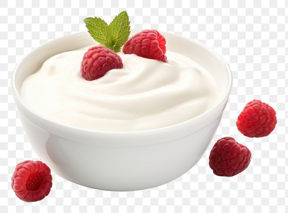 PNG Yoghurt raspberry dessert cream.