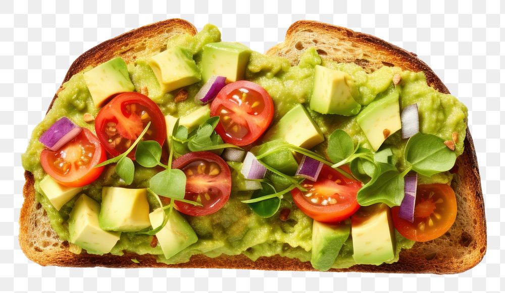 PNG Avocado toast sandwich avocado food.