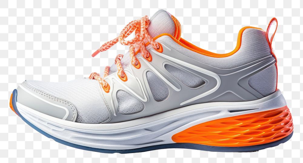 PNG Running sneaker footwear white shoe.