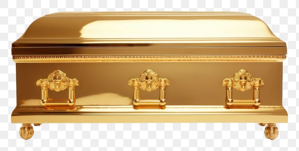 PNG Gold funeral white background rectangle sideboard.