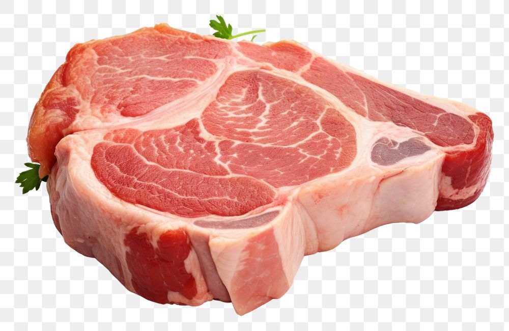 PNG Pork chop meat beef food.