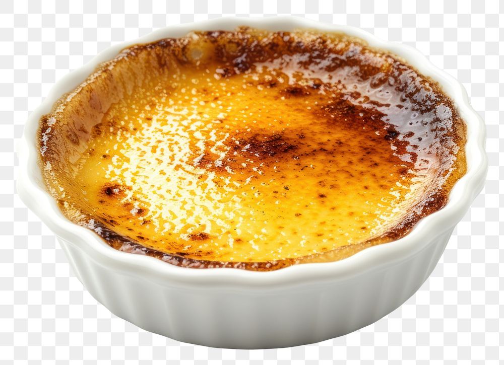PNG Creme brulee food white background refreshment.