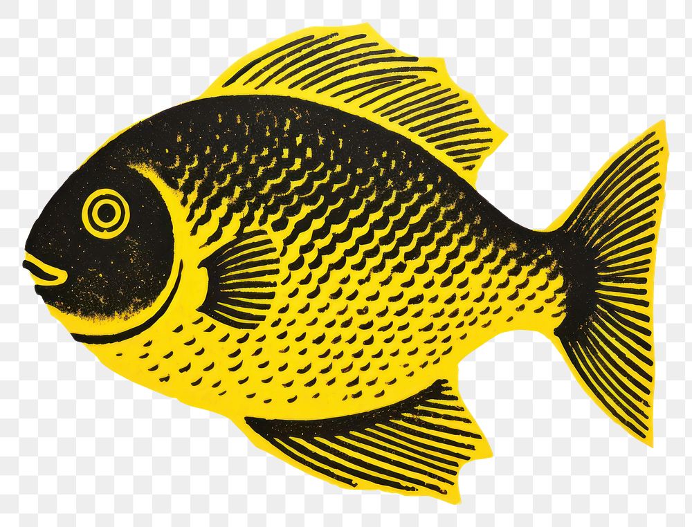 PNG Fish animal yellow angelfish.