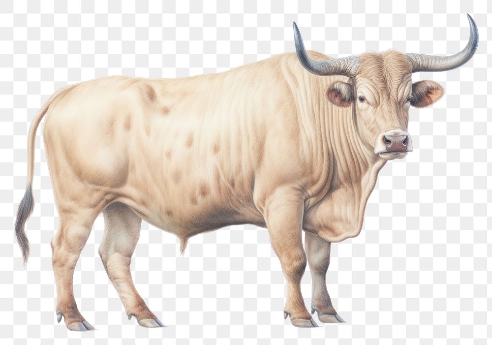 PNG Livestock cattle mammal animal.