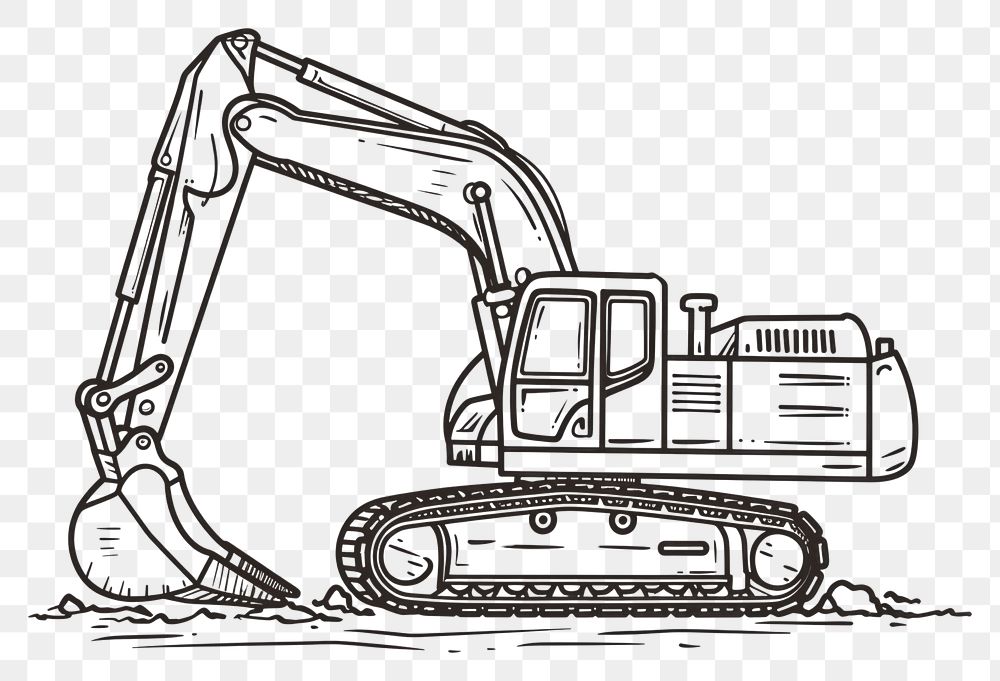 PNG Excavator  construction development.