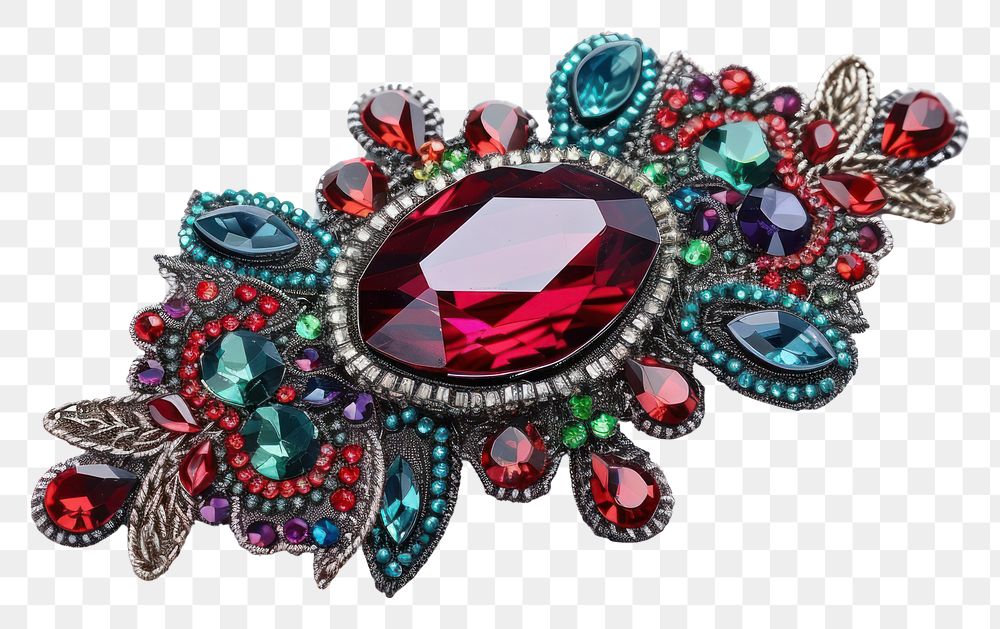 PNG Gemstone jewelry brooch red.
