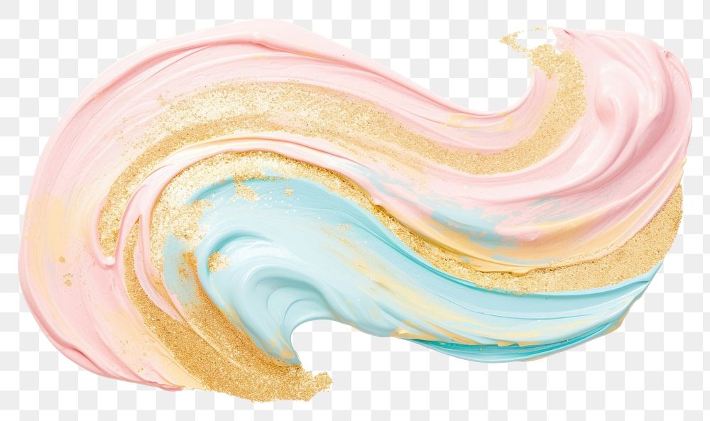 PNG Gold abstract brush stroke dessert white background creativity.