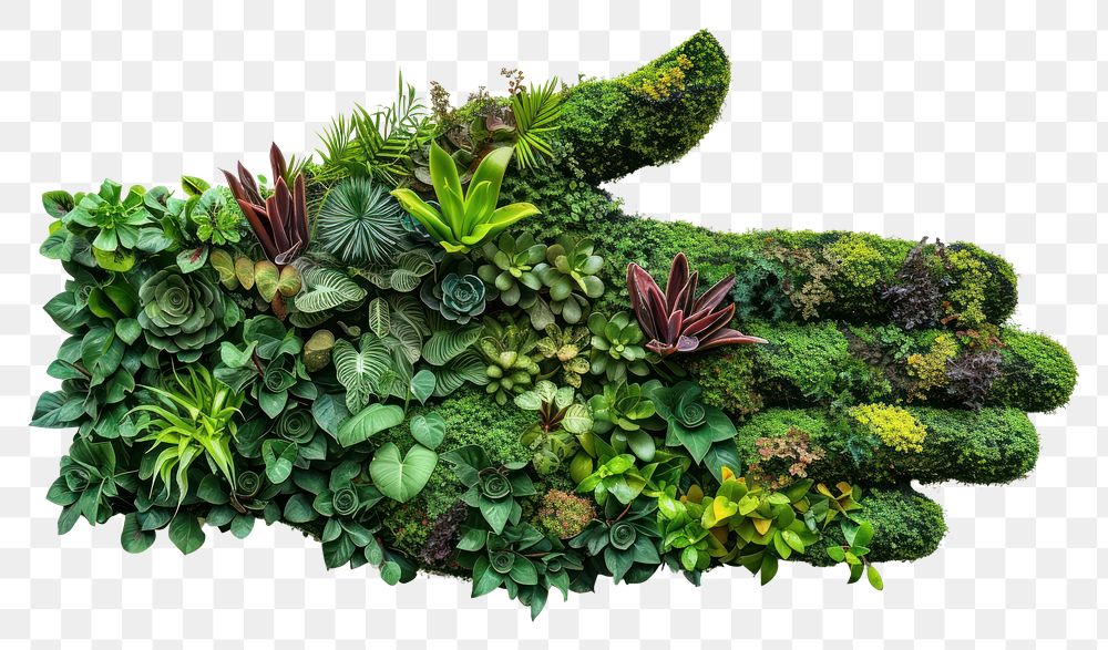 PNG Living wall plant vegetable broccoli.