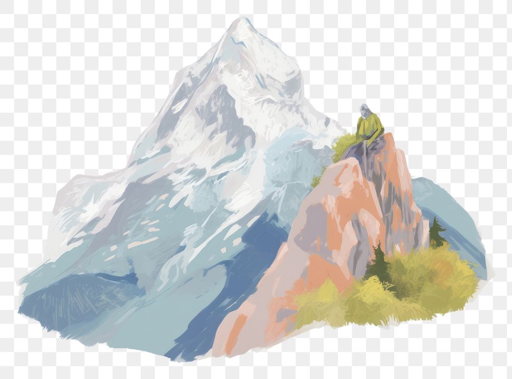 PNG Everest mountain outdoors painting.