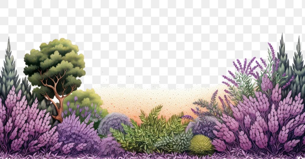 PNG  Lavender landscape outdoors nature.