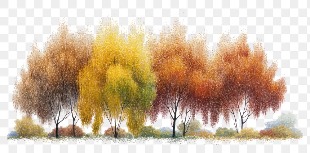 PNG  Landscape tree outdoors painting.