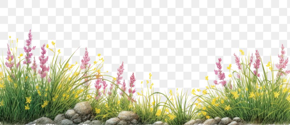 PNG  Flower grass landscape outdoors.