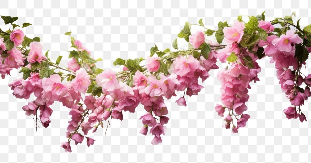 PNG Hanging flower bushes blossom plant petal