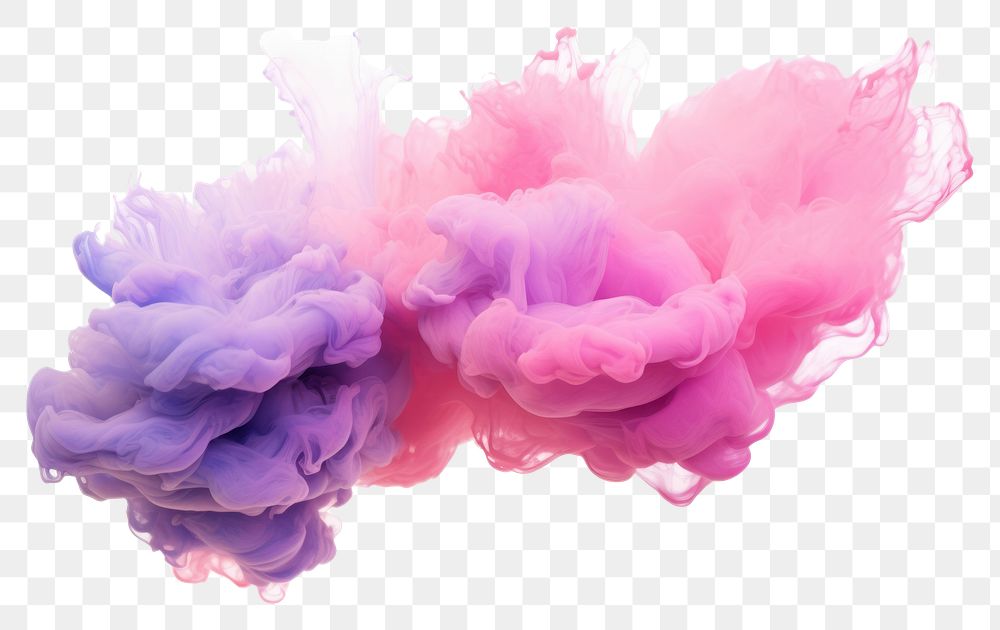 PNG Pastel clouds purple flower white background