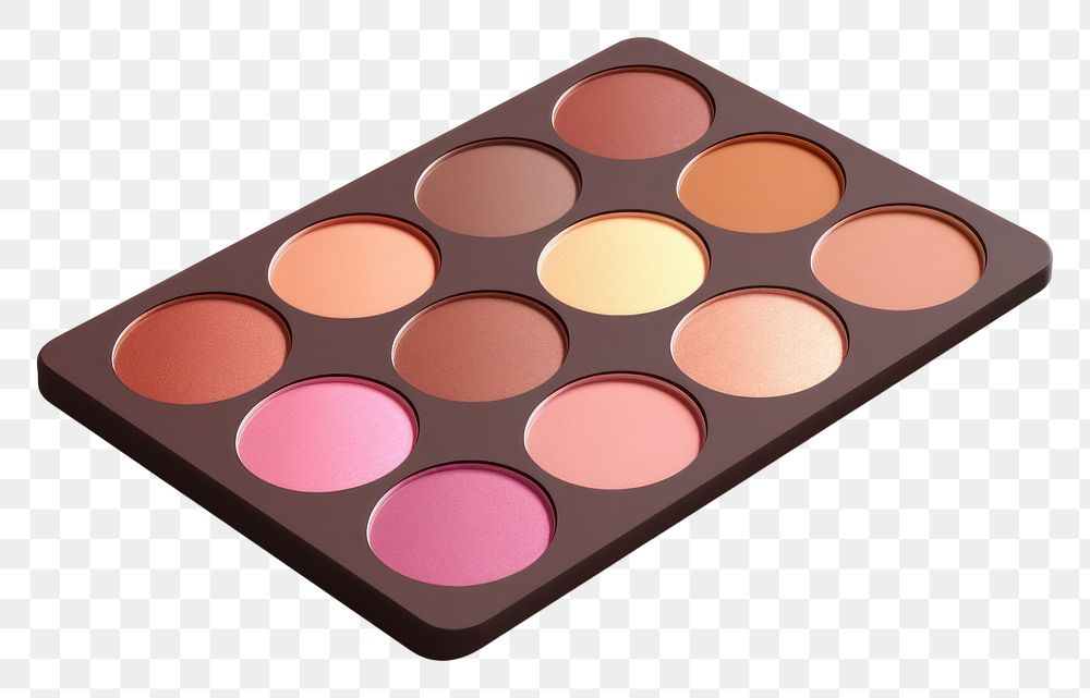 PNG Eyeshadow palette cosmetics variation chocolate.