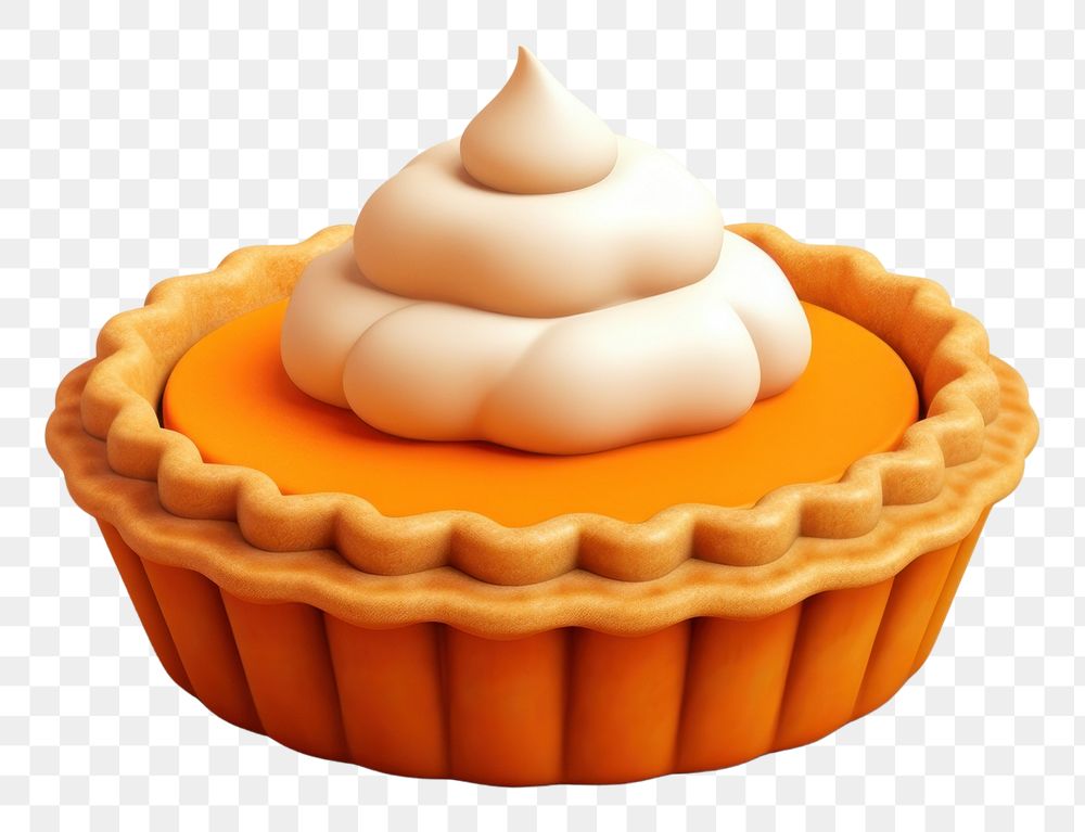 PNG Pumpkin pie dessert cupcake icing.