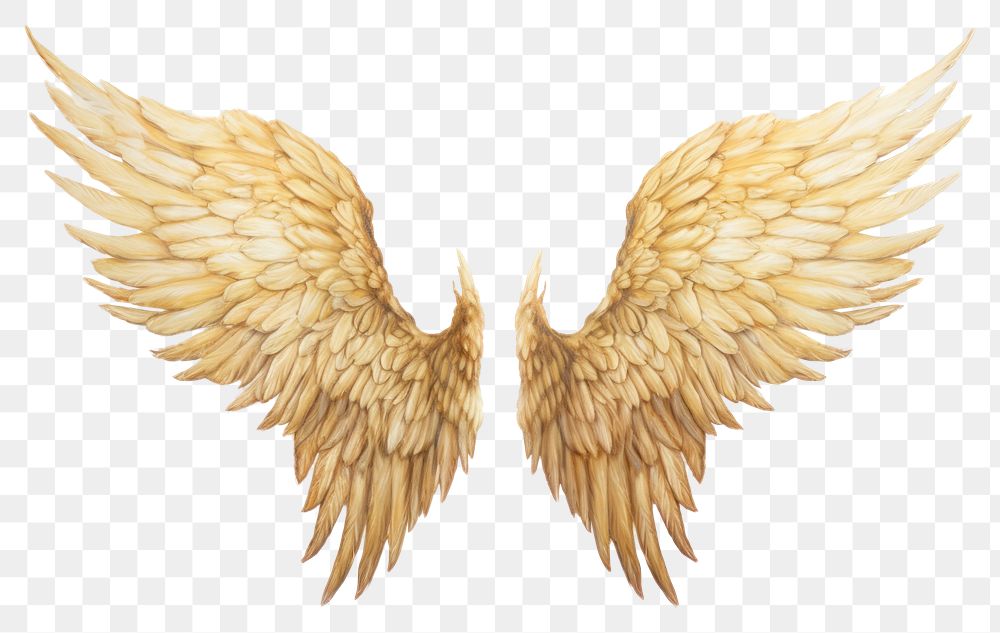 PNG Angel wings gold white background creativity.