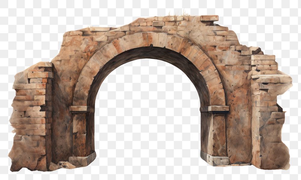 PNG Arch architecture crypt white background.
